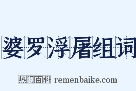 婆罗浮屠组词是什么意思的图片